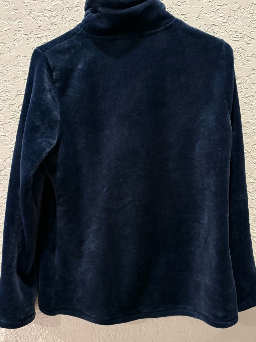 Plush Navy Jacket with Full Zip - Picture 3 of 6